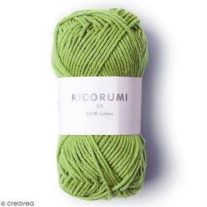 Rico Design Fil à crocheter en coton - Ricorumi - Vert pistache - 25 g