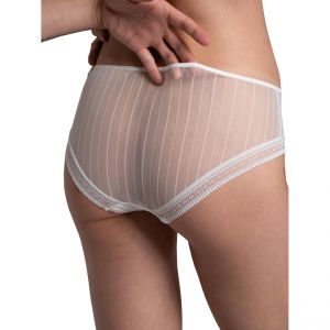 Passionata Shorty en tulle et dentelle florale - Blanc