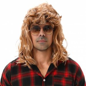 MAASKANTJE "Mongo" Coupe mulet rétro Perruque blonde