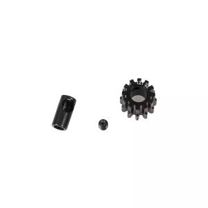 Hobby Tech Pignon moteur 32dp diam.5mm + adaptateur 3,17mm 12 dents en acier