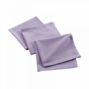 Lot de 3 serviettes coton recyclé (40 cm) Mistral Violet lilas