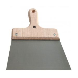 Outibat Couteau à enduire en acier avec manche en bois