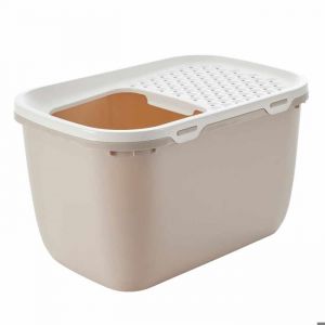 Savic Maison de toilette Hop In Giant pour chat - moka / blanc