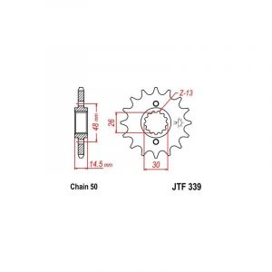 Pignon JT Sprockets Acier pas 530 17 dents - Pour Honda CBR 1100 XX 97