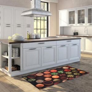 Unamourdetapis Tapis de cuisine Lavable 30&deg; 130x200 jaune et verte LYN11 impnum 16