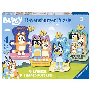 Ravensburger Bluey 4 Grandes Puzzles En Forme De Puzzle