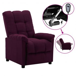 Image de VidaXL Fauteuil inclinable ?lectrique Violet Tissu