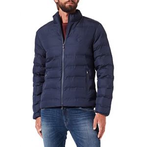 Hackett London LW Moto Veste, Bleu Marine, M Homme