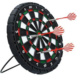 Aktive 44930 Cible de fléchettes, Cible Pliable 31 cm de diamètre avec 3 fléchettes, pour Enfants + 14 Ans, Jeux de visée, Jeux d'intérieur