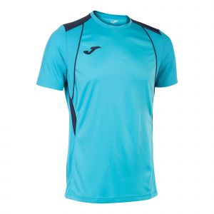 Joma Championship VII T-Shirt, Turquoise Fluo Bleu Marine, 14-15 años Homme