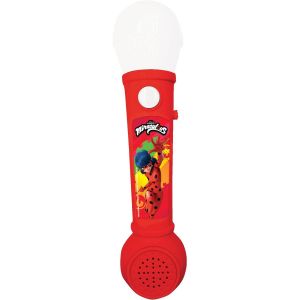 Lexibook Microphone Miraculous Enfant, Jeu Musical, Haut-Parleur intégré, Effets Lumineux, mélodies de démonstration incluses, Rouge, MIC80MI