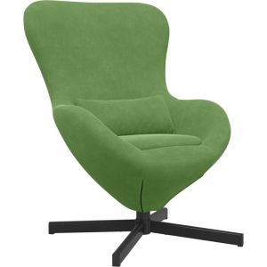 VidaXL Fauteuil Œuf en Velours Vert Clair