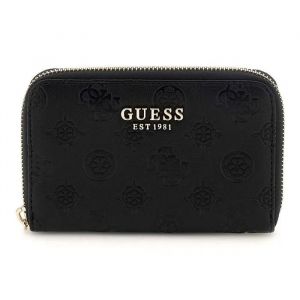 Guess Phoebe Portefeuille zippé avec Logo Noir Taille Unique, Logo Noir., Taille Unique, Phoebe Portefeuille zippé Taille M
