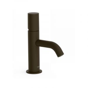 Robinet mitigeur pour lavabo avec bec de 14 cm fabriqué en laiton avec finition de couleur noir bronze Study TRES