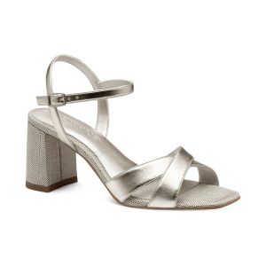 Tamaris Femme Damen 1-28320-44 Sandale &agrave; Talon, Platine, 37 EU