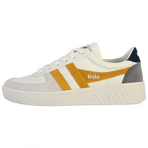 Gola Grandslam Trident, Sneaker Femme, White/Sun/Navy, 41 EU