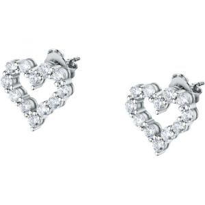Morellato Boucles d'oreilles pour femme en Argent 925/1000 Recycl&eacute; serti de zircon en forme de c&oelig;ur - 0.002 g - SAIW130