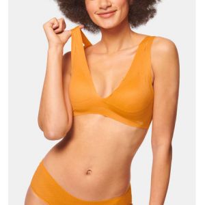 Sloggi Brassi&egrave;re Zero Feel Flow Bralette Orange - Couleur Orange - Taille L