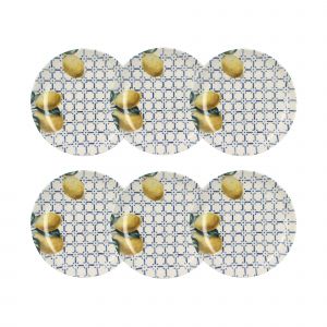 Image de Novastyl Lot de 6 assiettes creuses en porcelaine 21cm