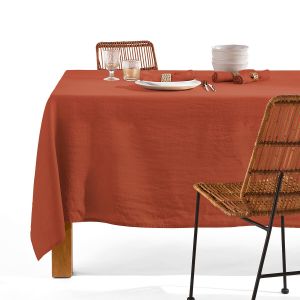 Nappe lin lavé, Victorine Piment Taille 170x350 cm