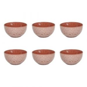 HOME DECO FACTORY - KA0459 Assiette Sahara Terracotta &Oslash;27 cm - Design Inspir&eacute; Des Paysages D&eacute;sertiques - En Terre Cuite - Pour Tous Vos Plats - Couleur Rouge