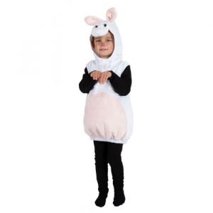 D&eacute;guisement - Lapin Enfant - Blanc - Combinaison &agrave; capuche - Trou pour la t&ecirc;te