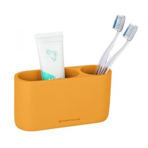 Image de Wenko Support brosse &agrave; dents 2 compartiments TOM TAILOR x, Accessoire salle de bain, Porte-brosse &agrave; dents, Gobelet &agrave; dents, Rangement salle de bain,
