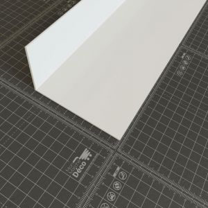 Corni&egrave;re Asym&eacute;trique pvc - Blanc - 6 x 10 cm - Blanc