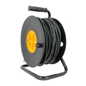 Enrouleur électrique 4 prises 16A/230VAC 3G1,5 50 mètres + coupe circuit HDME