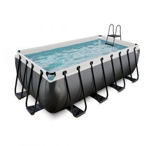 Piscine EXIT Black Leat r 400x200x122cm avec pompe filtrante noir