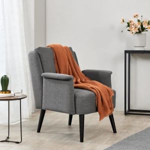 Fauteuil de salon Edling 83 x 73 x 75 cm gris noir