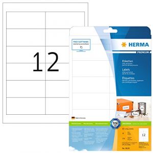 Herma 8628 Étiquettes 97 x 42,3 Premium A4 120 pièces Blanc