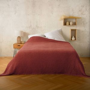LINDER PLAID KALINE ROUGE TERRACOTTA 125x150cm