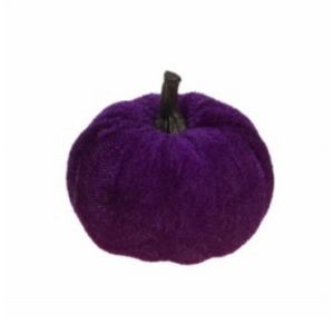 Ruedelafete Mini Citrouille en velours diam. 7cm, Violet