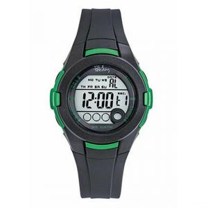 Tekday Montre gar&ccedil;on - 654937 Bracelet R&eacute;sine Noir