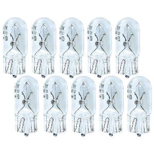 10 Ampoules T10 - 12V 5W - Wedgebase - W2.1x9.5D 2800K - Blanc