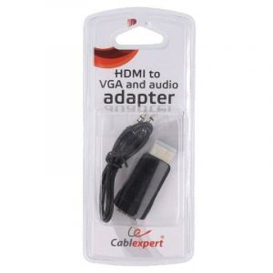 Adaptateur HDMI 1.4 prise male D-Sub 15pin HD femelle jack 3.5mm femelle Full HD - Noir