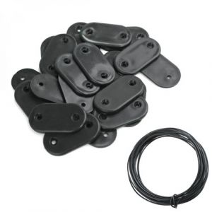 Image de Linxor Lot de 10 kits de fixation pour brise vue, canisse anti-UV - Gris