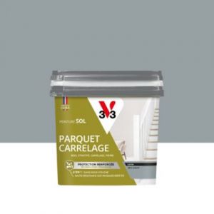V33 Peinture de r&eacute;novation sol, parquet, carrelage gris galet satin 0,75L