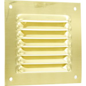 Dmo Grille métal carrée à auvent - Laiton - L. 100 mm x l. 100 mm
