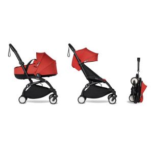 Image de Babyzen Poussette YOYO2 nacelle et 6+ cadre noir Rouge