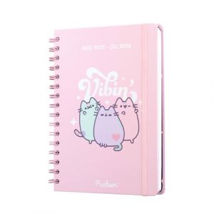Grupo erik Agenda scolaire A5 Couverture Rigide 12 Mois Multilingue avec Marque-Pages et Stickers