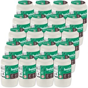 Bolsius Lot de 20 bougies funéraires - Blanc - Longueur de combustion: 2 jours - Bougie funéraire et mémorial - Commémoration