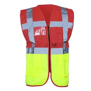 Yoko Gilet de sécurité haute visibilité - Unisexe (M) (Rouge/Jaune) - UTBC1267