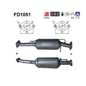 AS Filtre à particules / à suie, échappement FD1051