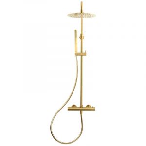 Swiss Aqua Technologies SAT DARK Colonne de douche avec Mitigeur Thermostatique, Or Bross&eacute; (SATDASSTKBZ)