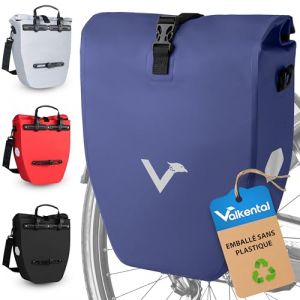 Valkbasic sacoche de porte bagages grande et etanche bleu