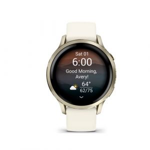 Garmin Montre sport Venu 4 Beige/Lunar Or Silicone ivoir41mm