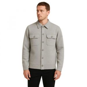 Bill Tornade Billtornade Chemise - Surchemise en laine m&eacute;lang&eacute; - grise