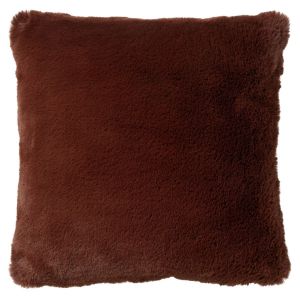 Image de Dutch Decor Housse de coussin marron fausse fourrure-45x45 cm uni